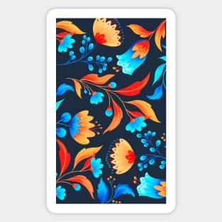 Beautiful Abstract Floral Colorful Pattern Artwork Sticker